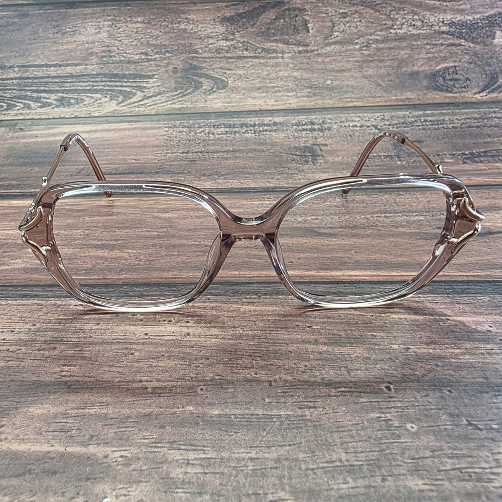 Sophia Loren by Zyloware M087 Eyeglasses Translucent Brown Gold Rhinestone 55-16
